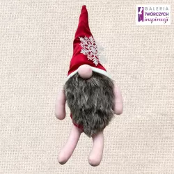 Czerwony Mikołajek (9) - Lalka tekstylna 48 cm